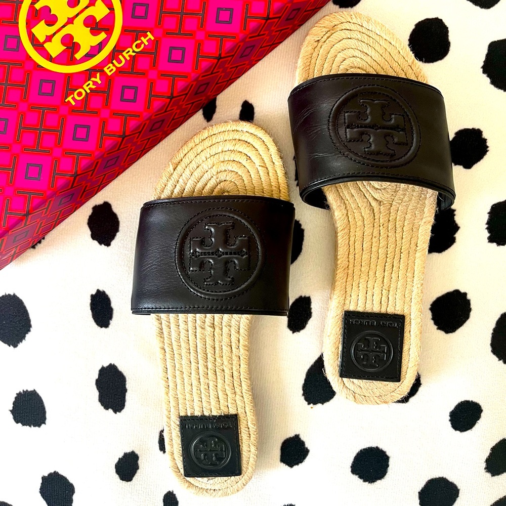 Tory Burch Open Toe Espadrille Slide - Brand New